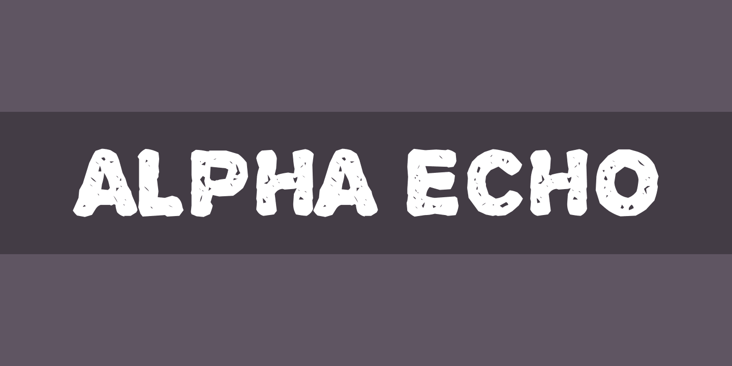 Czcionka Alpha Echo